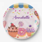 デザートとキャンディパーティー紙プレート ペーパープレート (正面)