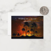 デザートにヤシの木 ノートカード (正面/裏面インサイチュ)