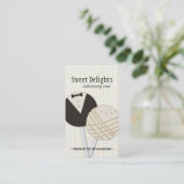 デザートのケイタリングビジネスカード 名刺 (スタンド正面)