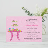 デザートのテーブル、ピンク、ブライダルシャワーの招待状 招待状 (スタンド正面)