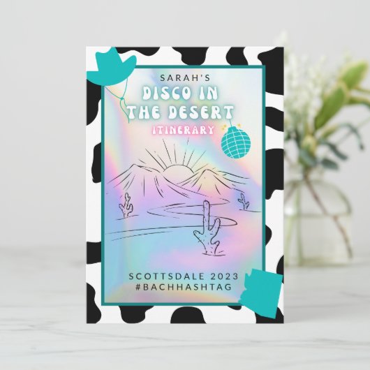 「デザートのディスコ」スコッツデール　バック　旅程 招待状 (スタンド正面)