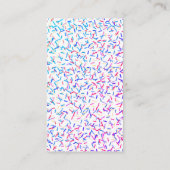 デザートのベーカリーの御馳走名刺を振りかけて下さい 名刺 (裏面)