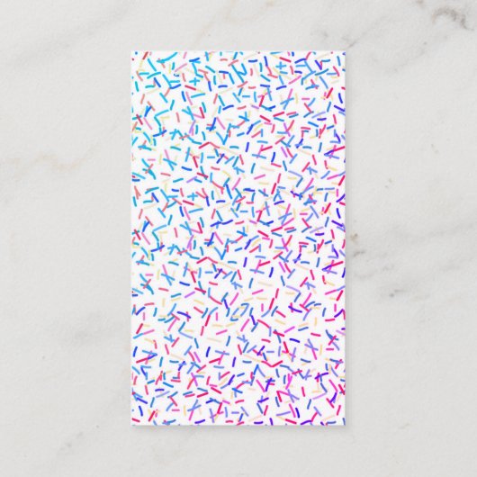 デザートのベーカリーの御馳走名刺を振りかけて下さい 名刺 (裏面)