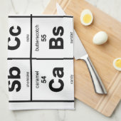 デザートの周期表 キッチンタオル (四つ折り)