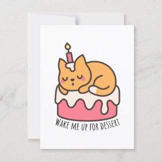 デザートの時間に起こしてね ポストカード