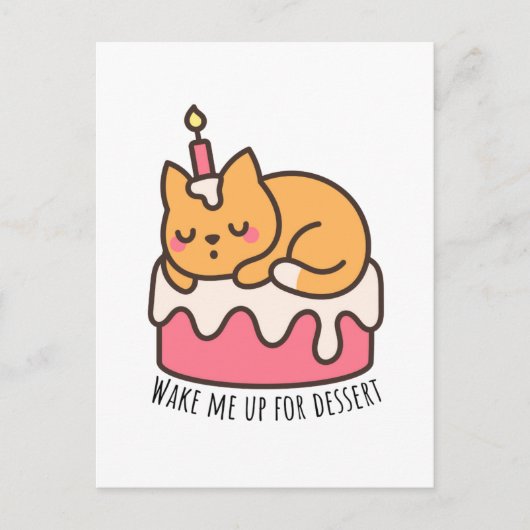 デザートの時間に起こしてね ポストカード (正面)