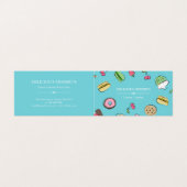 デザートの落書き-青いケータリング 名刺 (外部フラット)