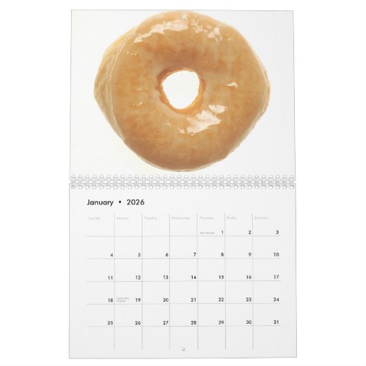デザートの食糧カレンダー カレンダー (1月 2026)
