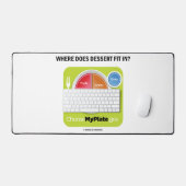 デザートはどこにありますか。マイプレートユーモア デスクマット (キーボード&マウス)