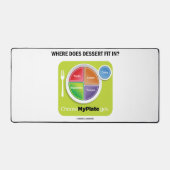 デザートはどこにありますか。マイプレートユーモア デスクマット (正面)