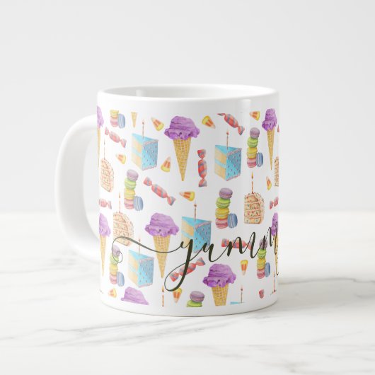 デザートは全部!おいしい ジャンボコーヒーマグカップ (正面左)