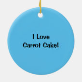 デザートを凍らすニンジン・ケーキの切れのバニーの歯 セラミックオーナメント (裏面)