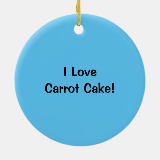 デザートを凍らすニンジン・ケーキの切れのバニーの歯 セラミックオーナメント (裏面)