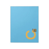 デザートを凍らすニンジン・ケーキの切れのバニーの歯 ノートパッド (回転)