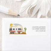 デザートアドベンチャーレトロRVモーターホームベビーシャワー ラベル (インサイチュ)