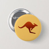 デザートアースントーンカンガルーシルエット 缶バッジ (正面&裏面)