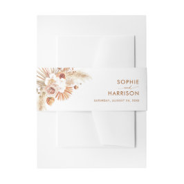 デザートアーチボホパンパスグラステラコッタ結婚ズ 招待状ベリーバンド