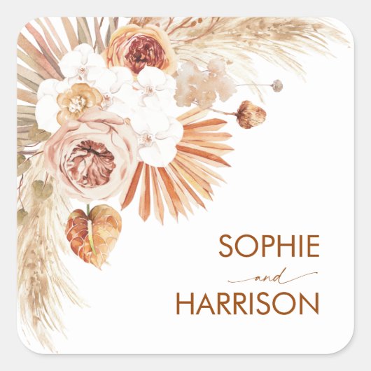 デザートアーチボホパンパスグラステラコッタ スクエアシール (正面)