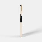 デザートアーチ:黒とベージュの構成 iPhoneケース (右側面)