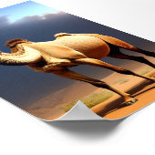 デザートアートポスターのラクダ ポスター (角)