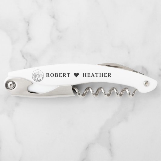 デザートウェスタンパーソナライズされたブライダルシャワー結婚ズ ソムリエナイフ (正面)