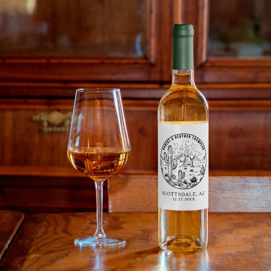 デザートウェスタンパーソナライズされたブライダルシャワー結婚ズ ワインラベル