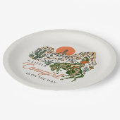 デザートウェスタン女性のカーボーイベビーシャワー紙プレート ペーパープレート (アングル)