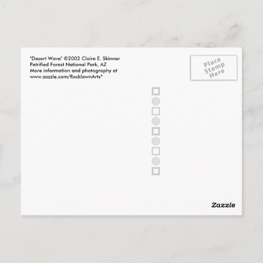 デザートウェーブ：ペトラファイドフォレスト国立公園の写真 ポストカード (裏面)