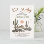 デザートウエスタンカウボーイベビーシャワー招待状 招待状 (スタンド正面)