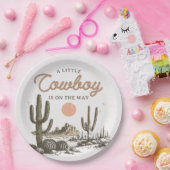 デザートウエスタンカウボーイベビーシャワー紙プレート ペーパープレート (パーティー)