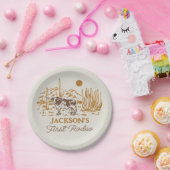 デザートウエスタンカウボーイ誕生日紙プレート ペーパープレート (パーティー)