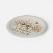 デザートウエスタンカウボーイ誕生日紙プレート ペーパープレート (アングル)