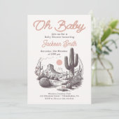 デザートウエスタンベビーシャワー招待状 招待状 (スタンド正面)