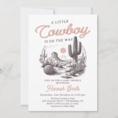 デザートウエスタンボーイベビーシャワー招待状 招待状 (正面)