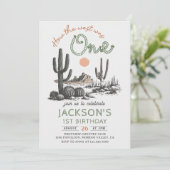 デザートウエスタンワイルドウェスト1st誕生日招待状 招待状 (スタンド正面)