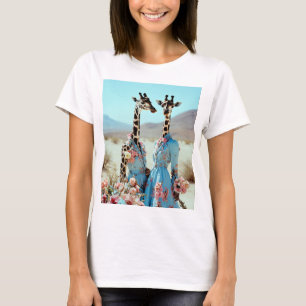 「デザートエレガンス：オートクチュールの中のキリン」 Tシャツ