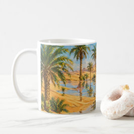 デザートオアシスの蜃気楼 ヤシの木 コーヒーマグカップ