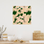 デザートオアシス迷彩柄 ポスター (キッチン)