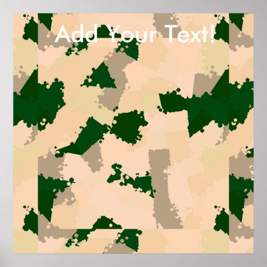 デザートオアシス迷彩柄 ポスター (正面)