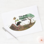 デザートオストリッチランナー 楕円形シール (封筒)