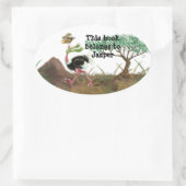 デザートオストリッチランナー 楕円形シール (バッグ)