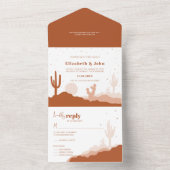 デザートオールインワン結婚式招待状と出欠確認カード オールインワン招待状 (内側)