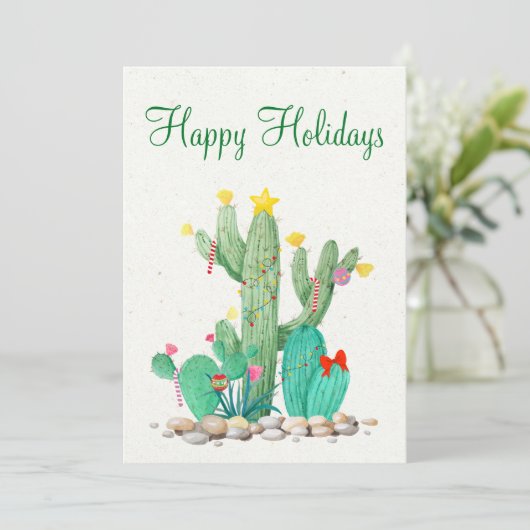 デザートカクタス サウスウエスト  ホリデー シーズンカード (スタンド正面)
