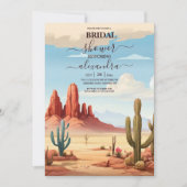 デザートカクタス ブライダルシャワー 招待状 (正面)