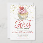 デザートカップケーキパーティー 招待状 (正面)