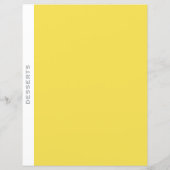 デザートカテゴリ |レシピ分割器 |黄シンプル色 (裏面)