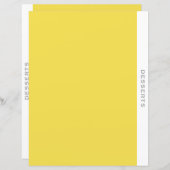 デザートカテゴリ |レシピ分割器 |黄シンプル色 (正面/裏面)