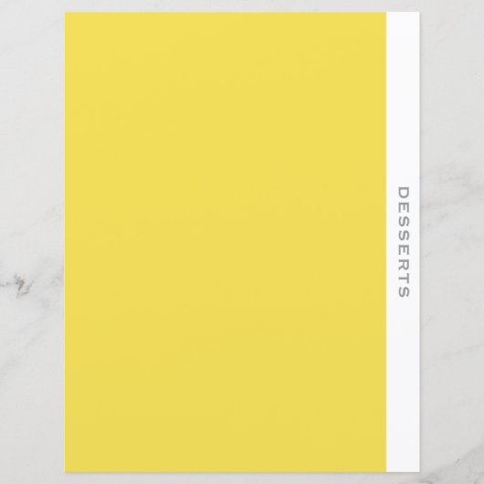 デザートカテゴリ |レシピ分割器 |黄シンプル色 (正面)