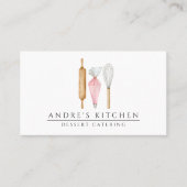 デザートカテラーウォーターカラーベイカーの道具 名刺 (正面)