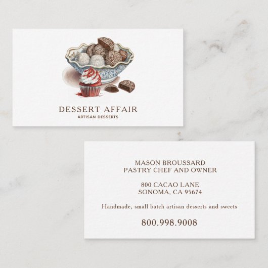 デザートカテラーシェフスイーツメーカー 名刺 (正面/裏面)